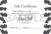 Gift certificate