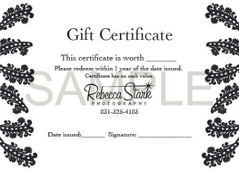 Gift certificate