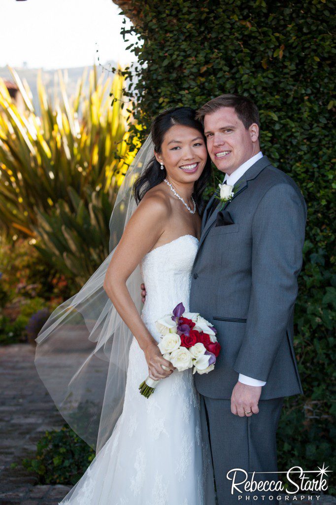 Pasadera monterey wedding happy couple at Pasadera