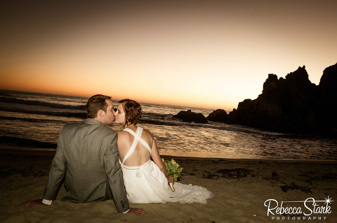 a kiss on the beach