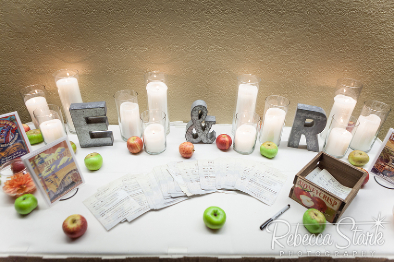 candles, apples and a guest survey